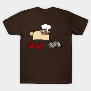 Pug Baking Cookies T-Shirt